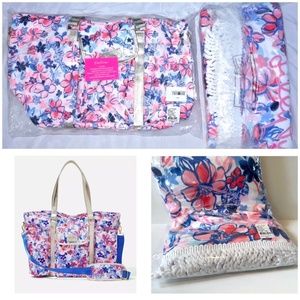 New Lilly Pulitzer Insulated Beach Bag Tote+Towel Set "Party Like a Lobster"